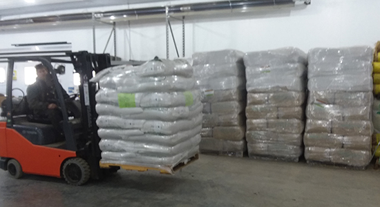 Grass seed at our warehouse